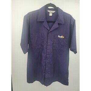 FedEx Short Sleeve Mens Shirt Sz M Purple